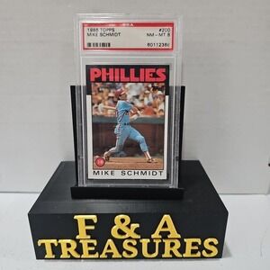 1986 Topps Baseball Mike Schmidt Philadelphia Phillies PSA 8 NM-MT
